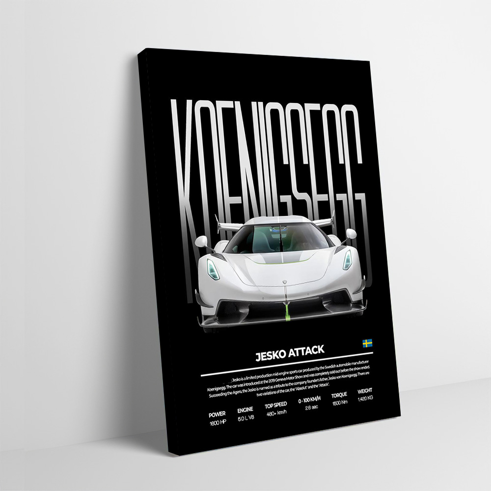 Esports & Gaming Optics Gmbh - Sports Car Jesko Attack Printing Poster