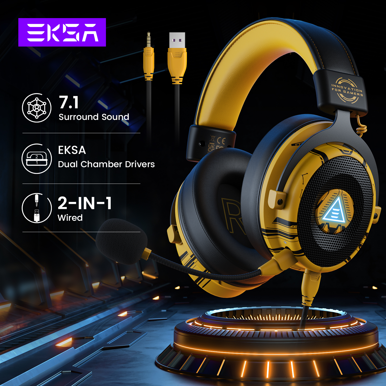 Gaming Headset 7.1 - EKSA E900 Pro Upgraded Gaming Headset