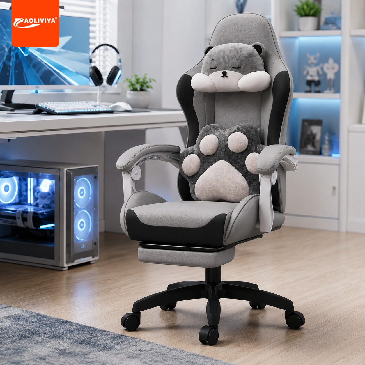 Rgb Gaming Chair - AOLIVIYA E-sports Game Chair Girl's Bedroom