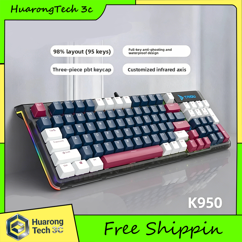 Esports Gaming Cafe - Taidú K950 Wired Keyboard 95Keys Mechanical