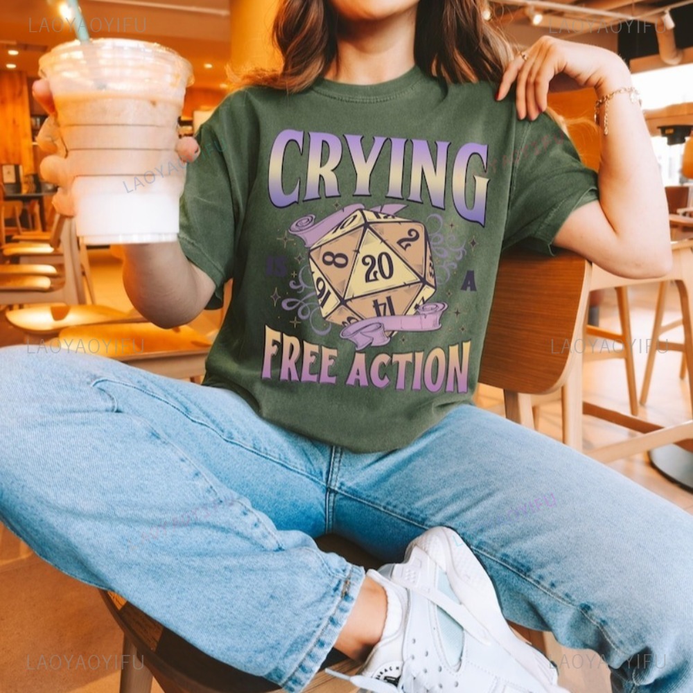 Funny DnD Crying Is A Free Act - Esports Gaming Shirts recension och pris
