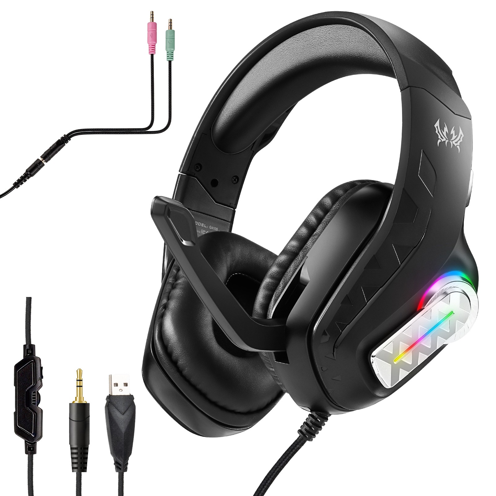 1PC G4100 RGB Wired Gaming Hea - Gaming Headset 7.1 recension och pris
