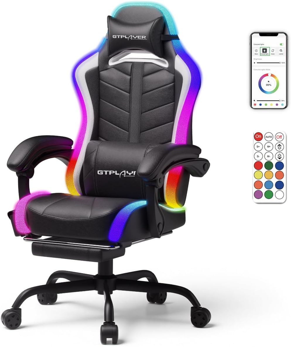 RGB LED Gaming Chair with Foot - Rgb Gaming Chair recension och pris