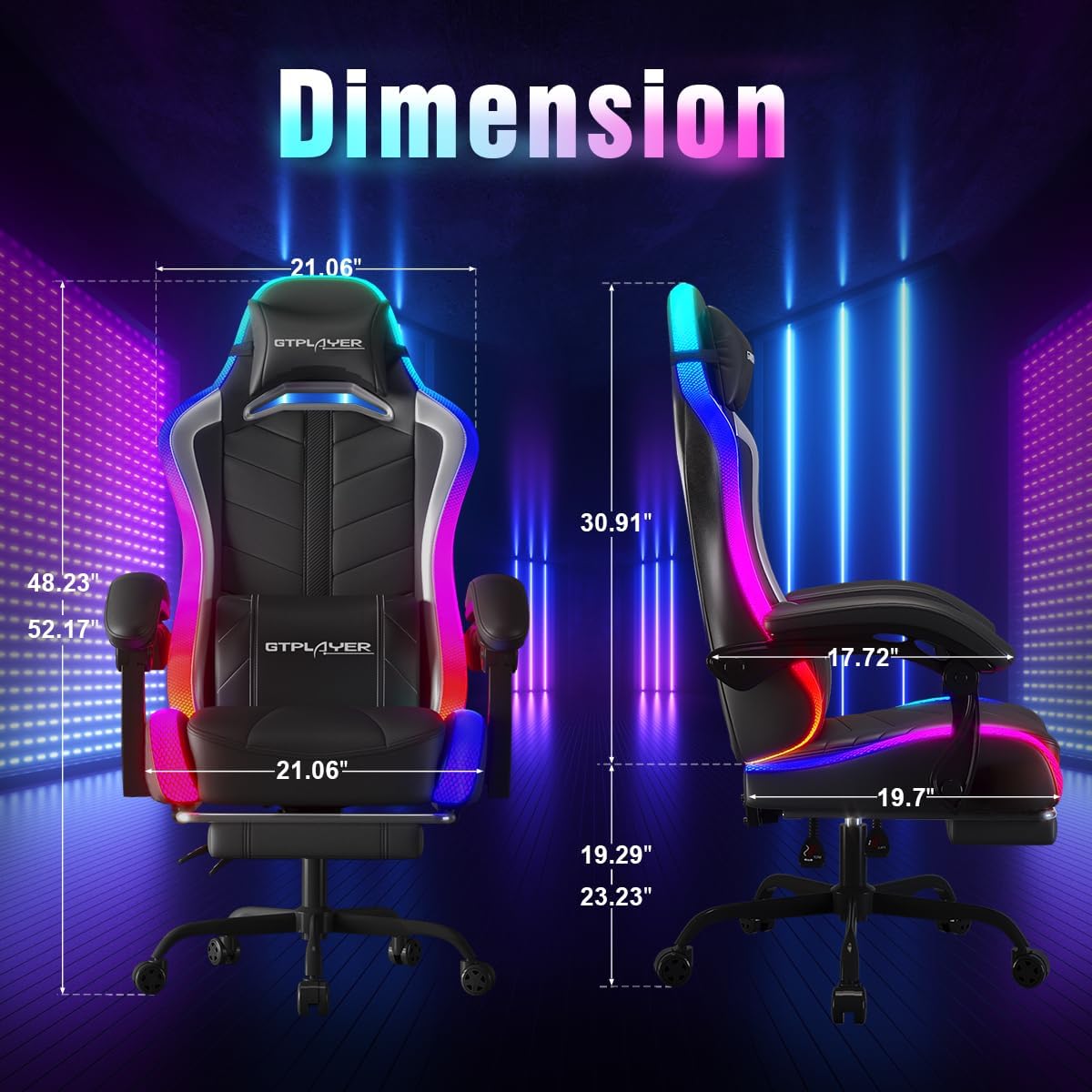 RGB LED Gaming Chair with Foot - Rgb Gaming Chair recension och pris