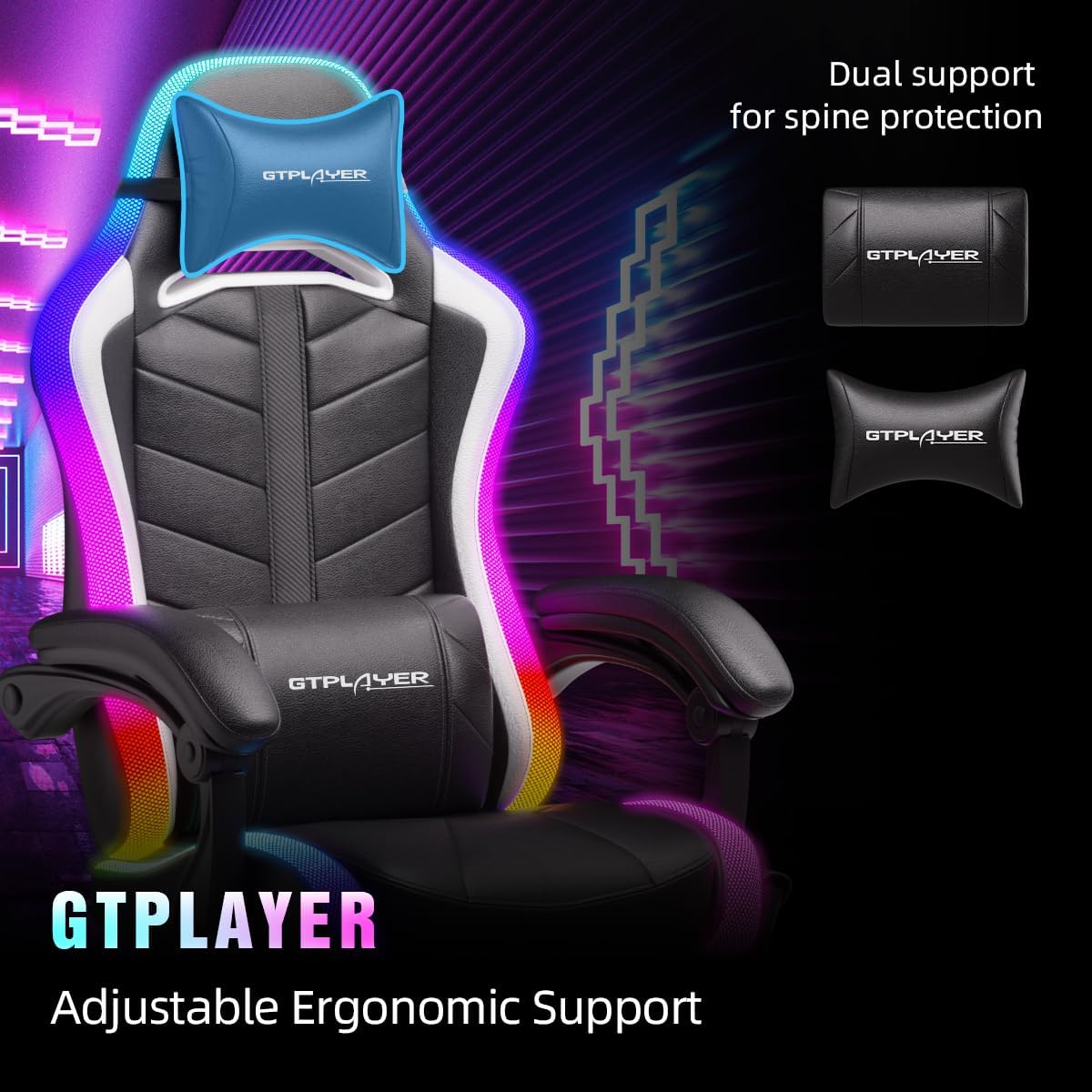RGB LED Gaming Chair with Foot - Rgb Gaming Chair recension och pris