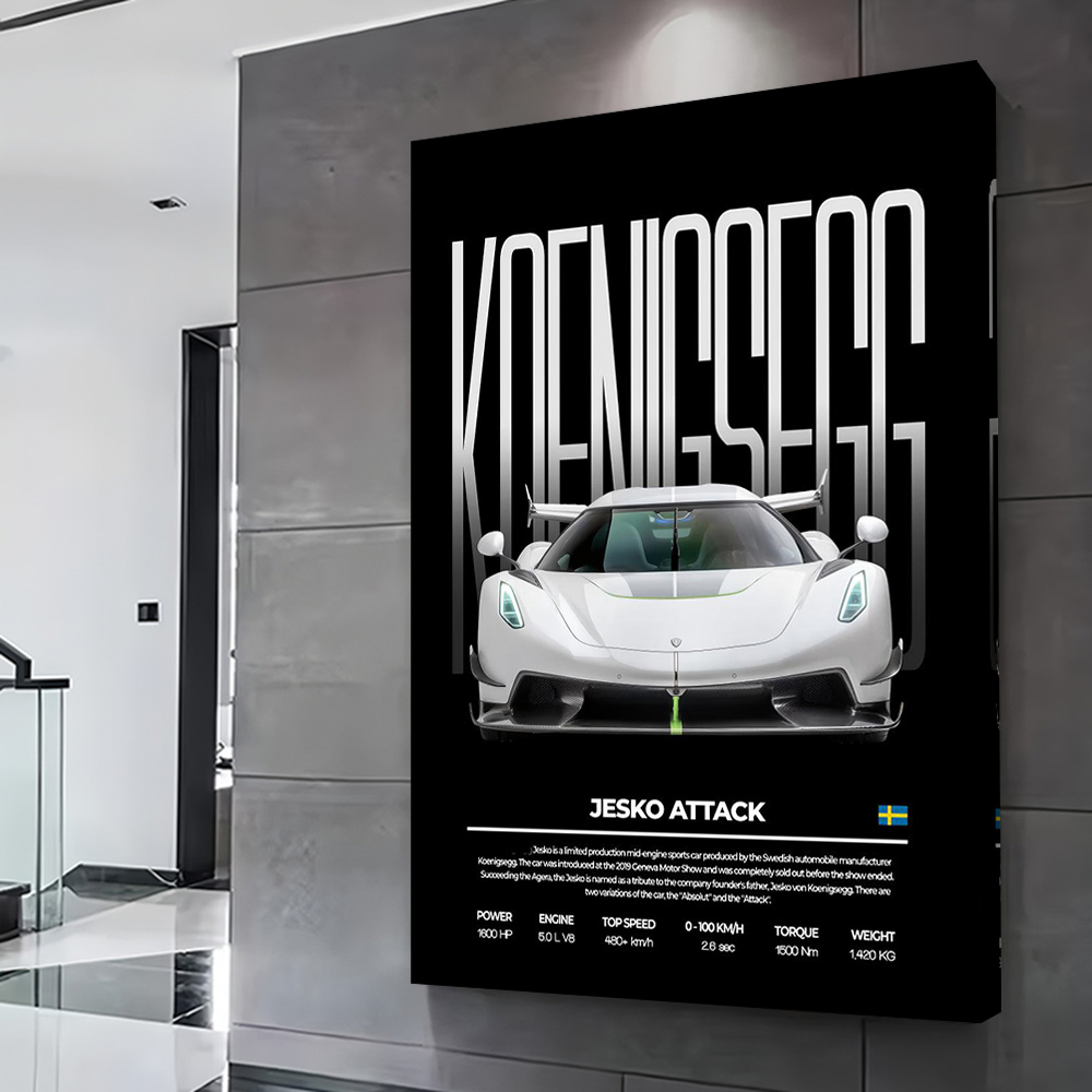 Sports Car Jesko Attack Printi - Esports & Gaming Optics Gmbh recension och pris
