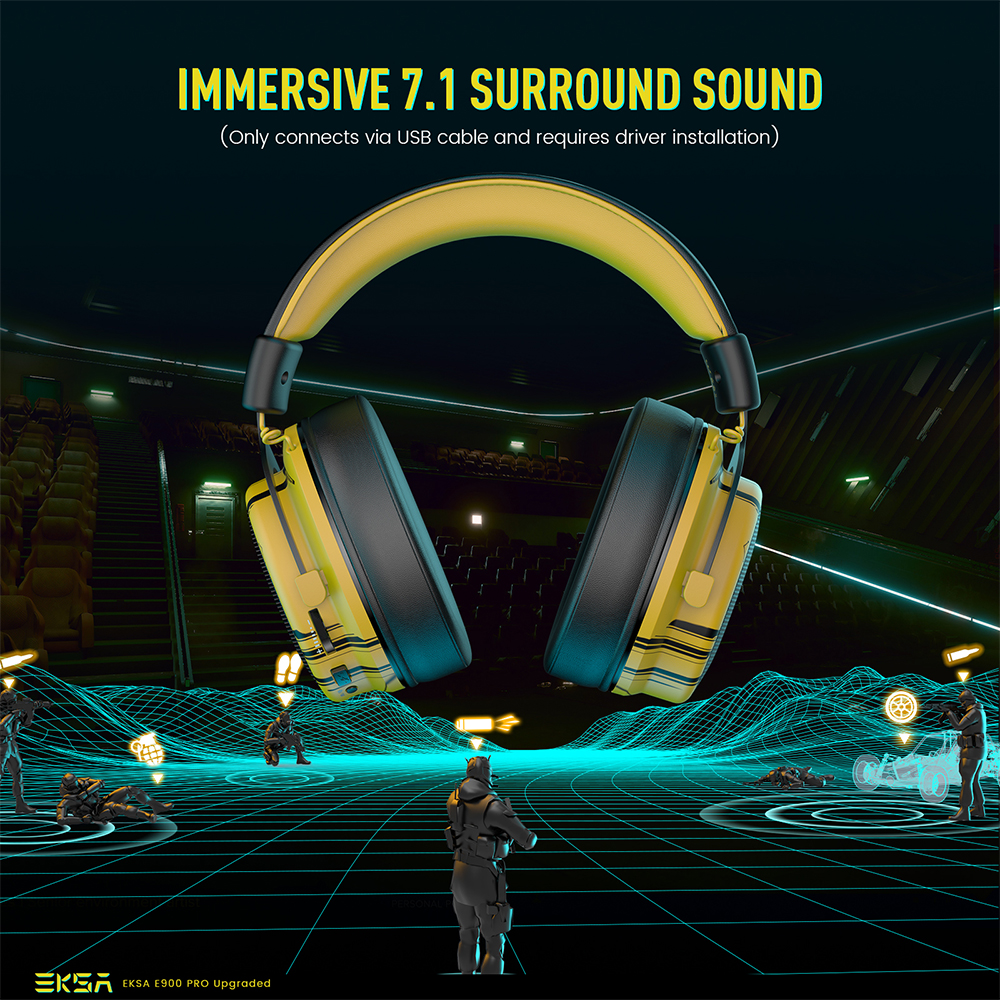 EKSA E900 Pro Upgraded Gaming  - Gaming Headset 7.1 recension och pris