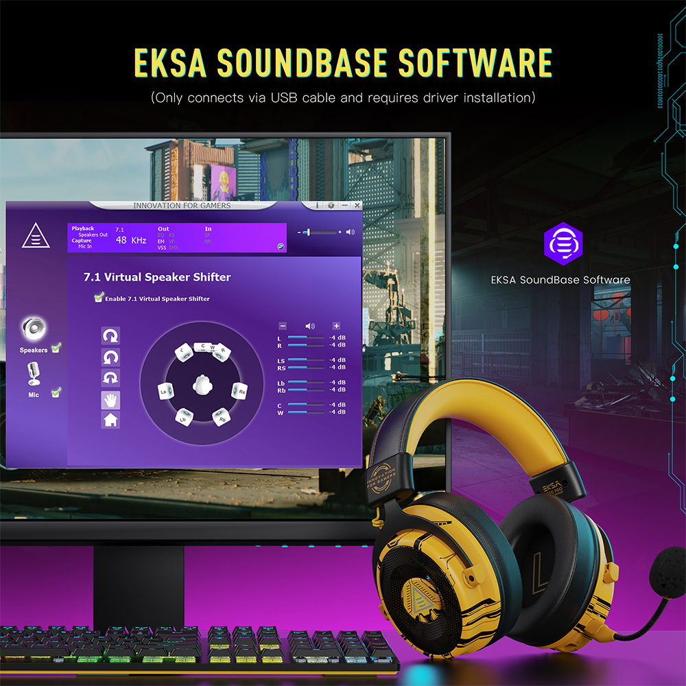 EKSA E900 Pro Upgraded Gaming  - Gaming Headset 7.1 recension och pris