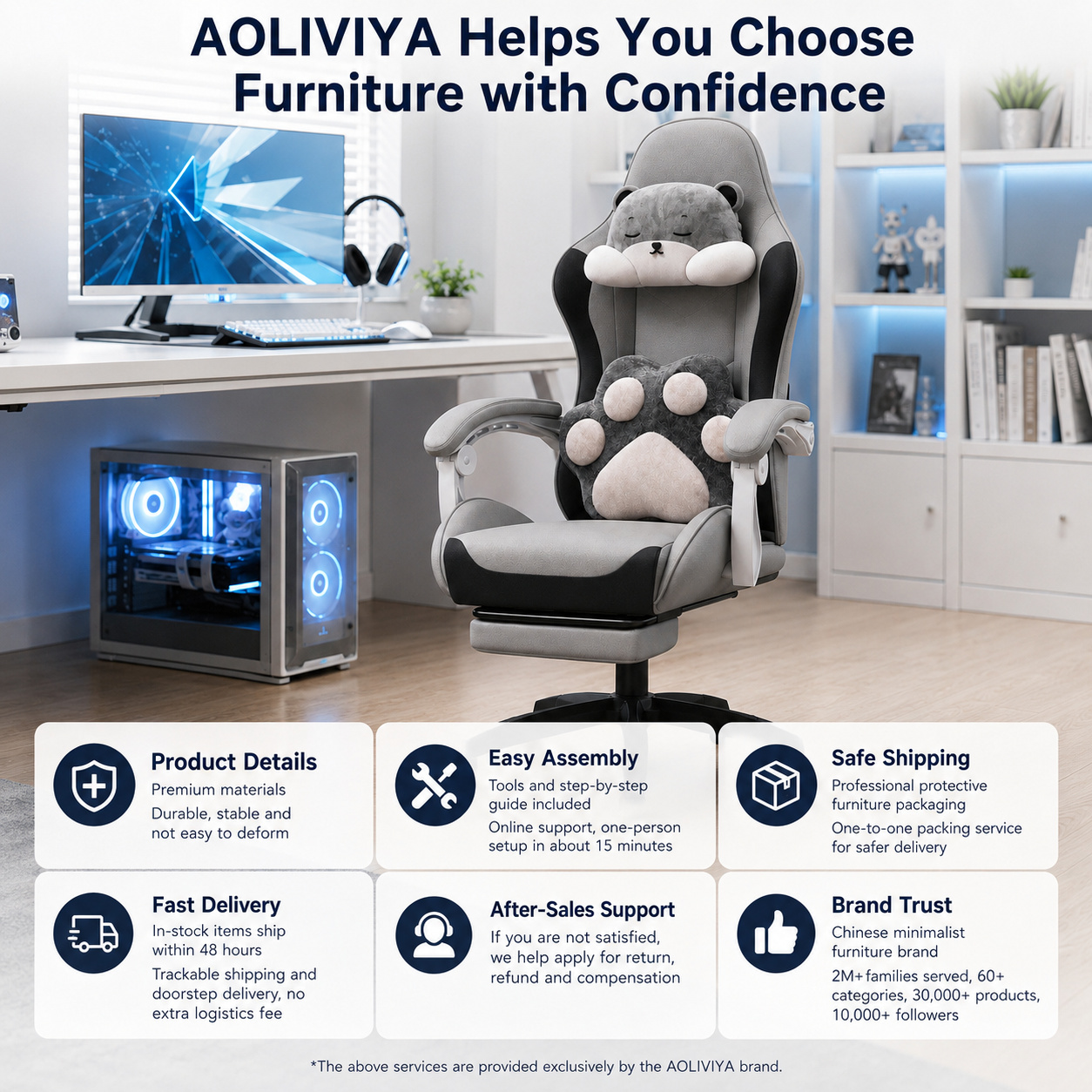 AOLIVIYA E-sports Game Chair G - Rgb Gaming Chair recension och pris