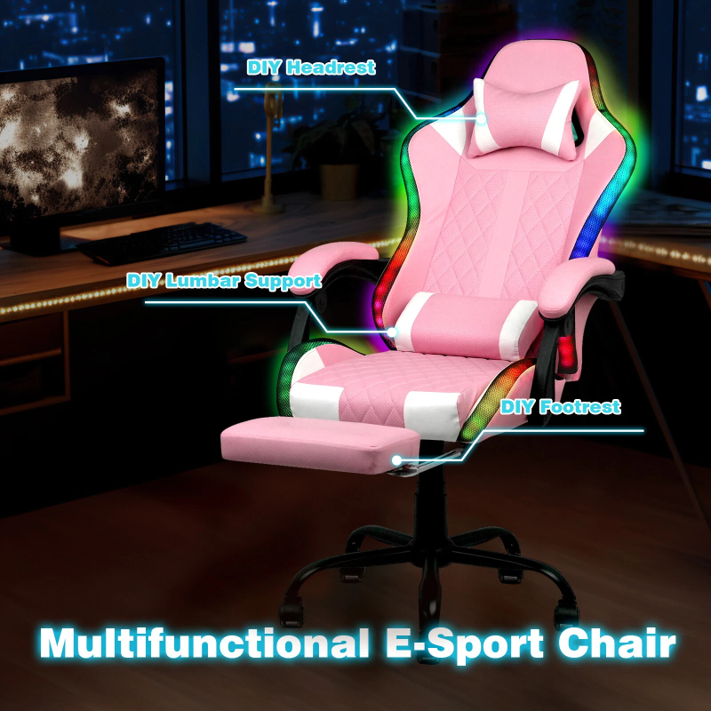 Wholesale Black Ergonomic Tabl - Rgb Gaming Chair recension och pris