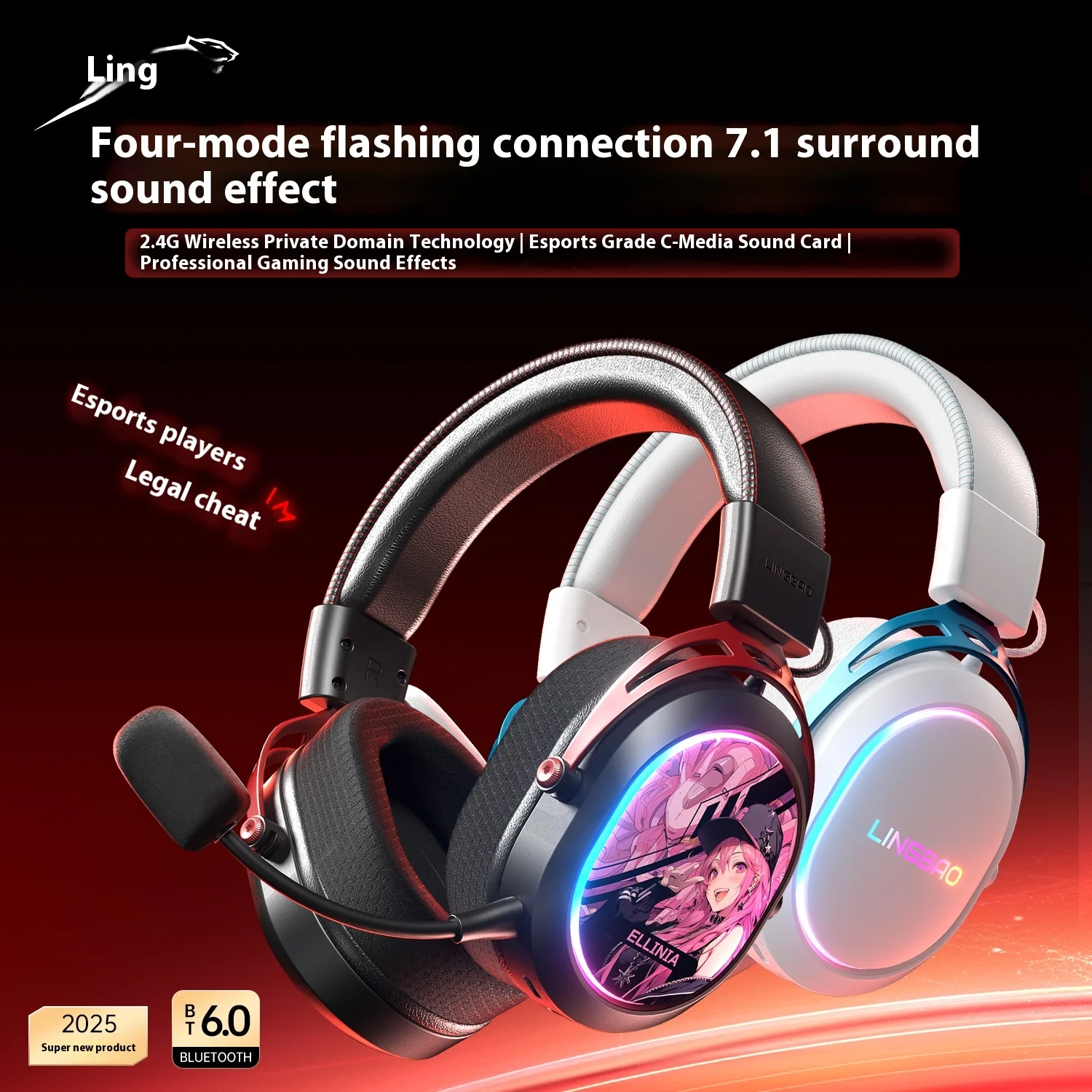 LingBao T9 Pro Max Wireless He - Gaming Headset 7.1 recension och pris