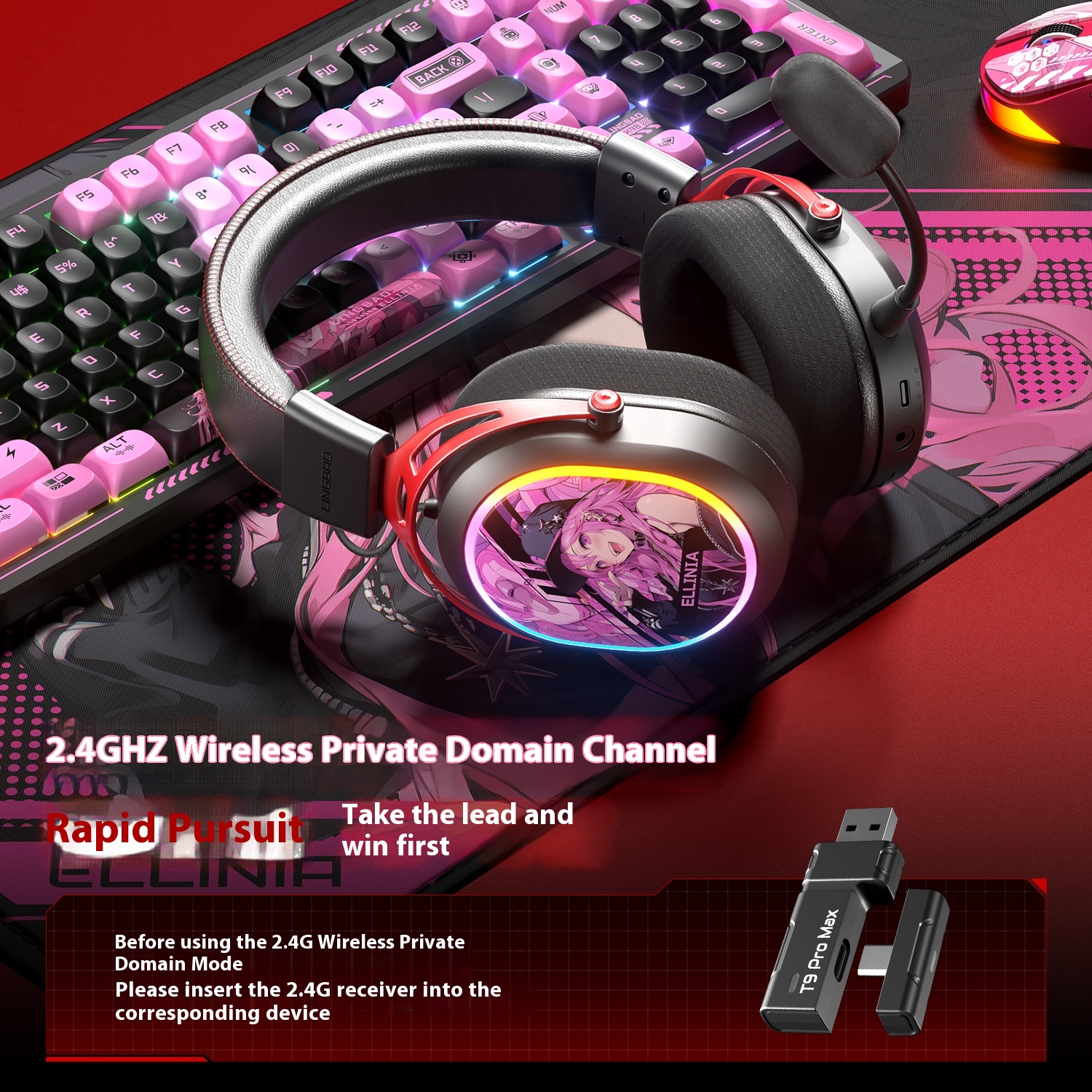 LingBao T9 Pro Max Wireless He - Gaming Headset 7.1 recension och pris