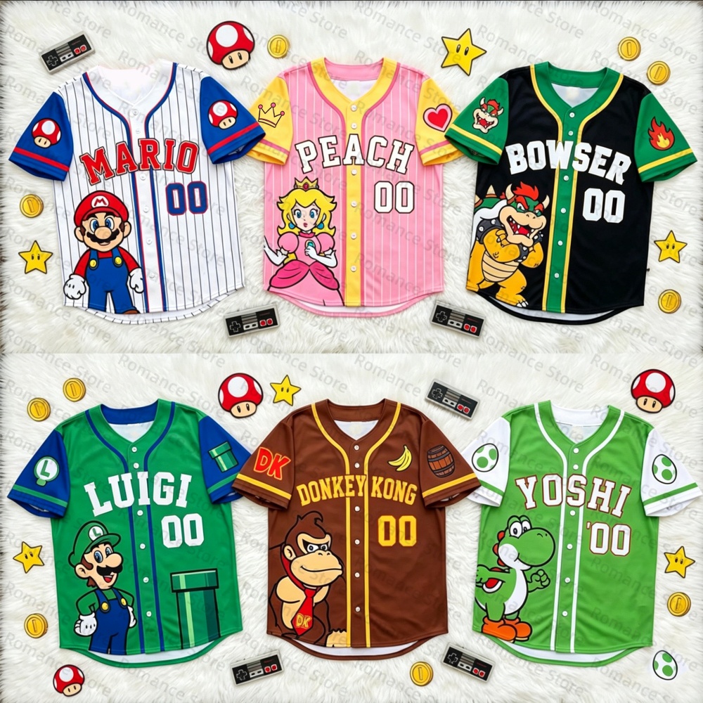 Super Mario Baseball Tops for  - Esports Gaming Shirts recension och pris