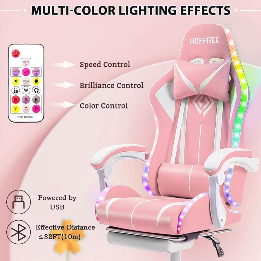 Gaming Chair with LED RGB Ligh - Rgb Gaming Chair recension och pris