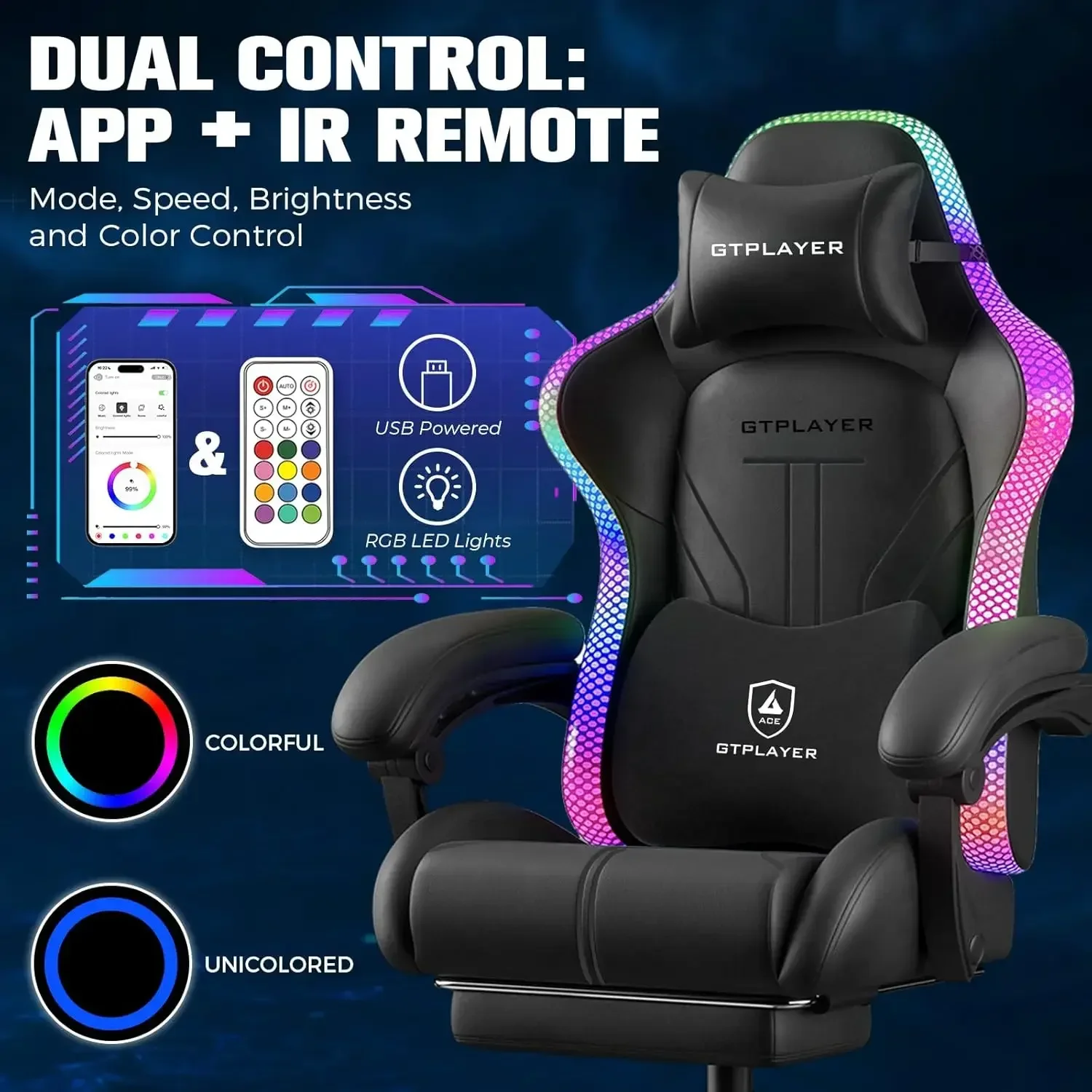 Gaming Chair, Computer Chair w - Rgb Gaming Chair recension och pris