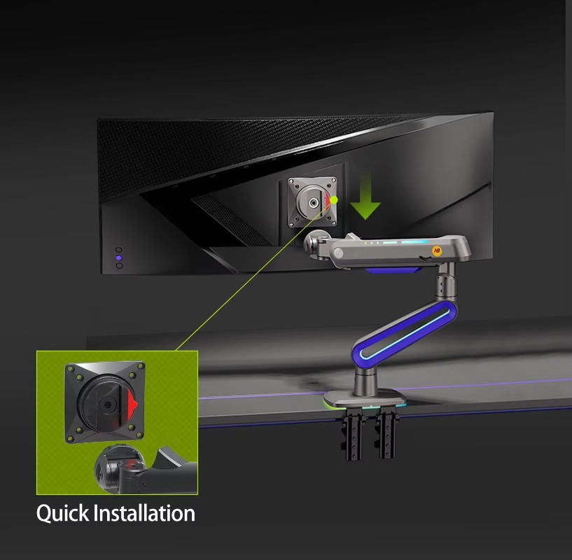ERGONOMIC Gaming Monitor Arm f - Gaming Monitor Curved recension och pris