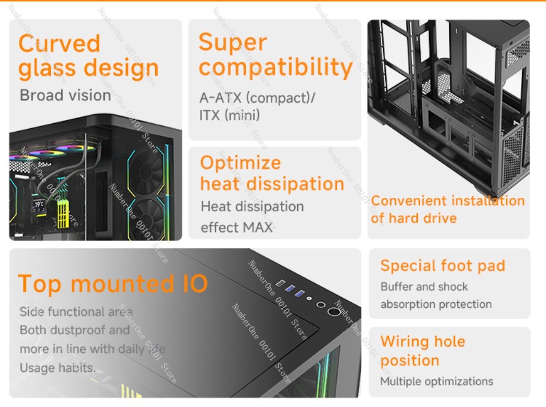 Curved Tempered Glass Gaming A - Esports Gaming Cafe recension och pris