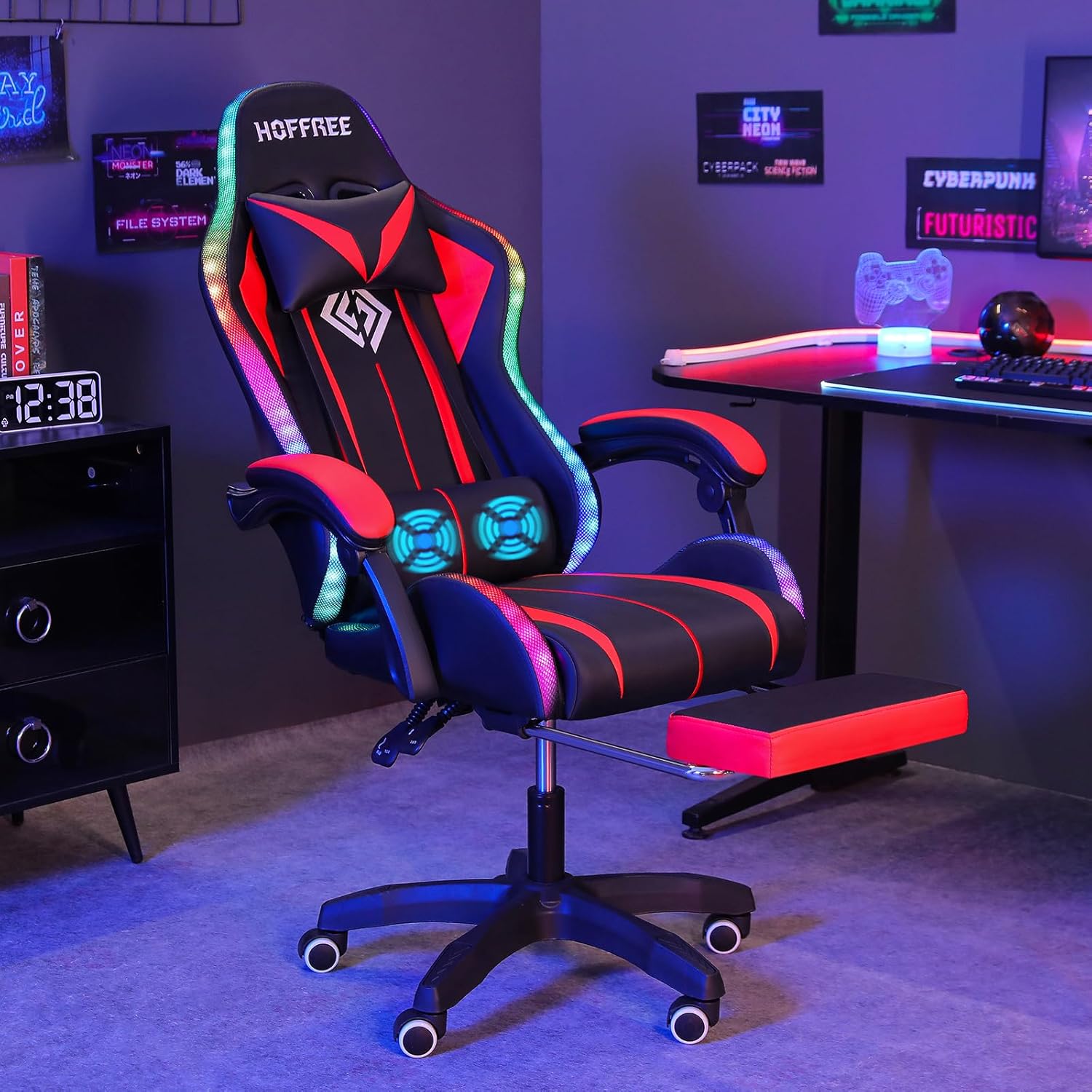 Gaming Chair Massage with LED  - Rgb Gaming Chair recension och pris