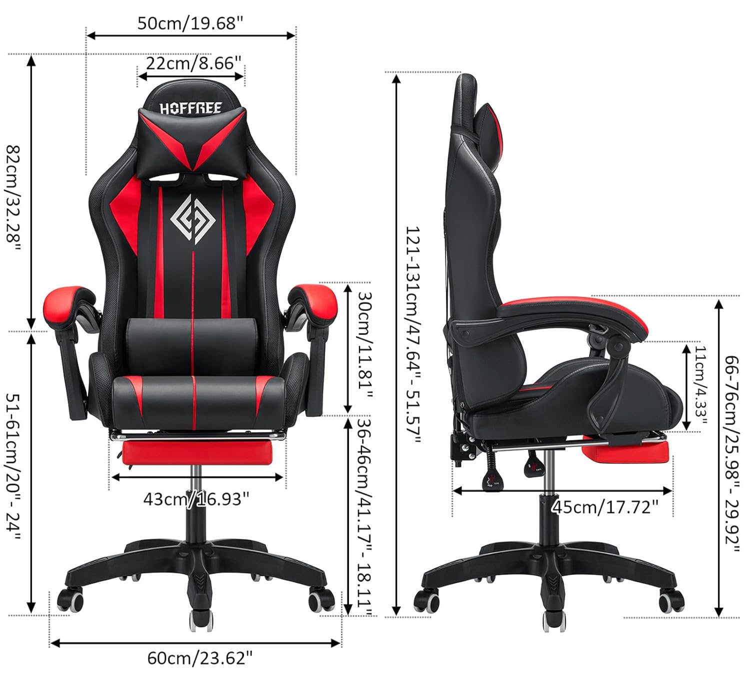 Gaming Chair Massage with LED  - Rgb Gaming Chair recension och pris