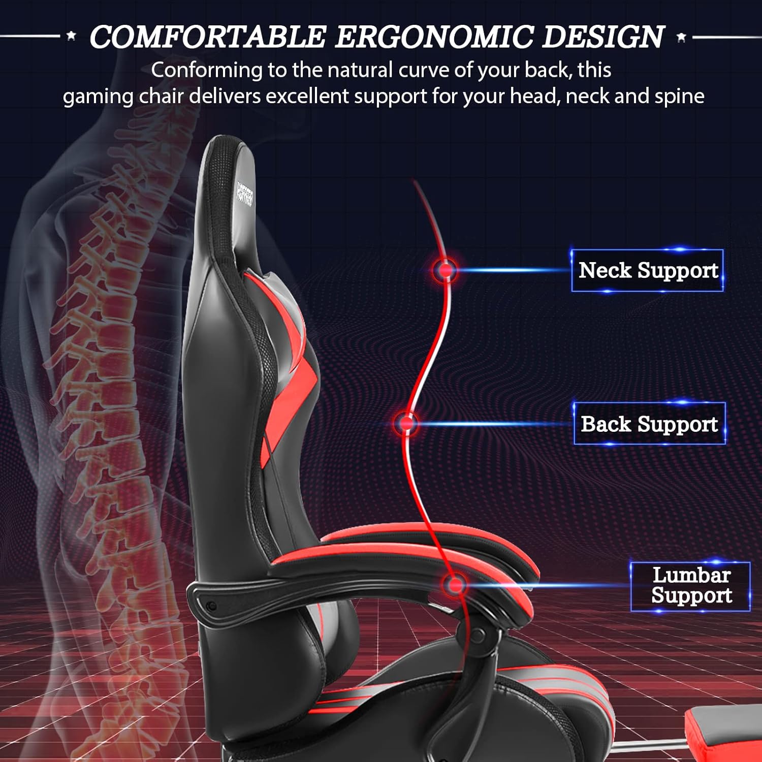 Gaming Chair Massage with LED  - Rgb Gaming Chair recension och pris