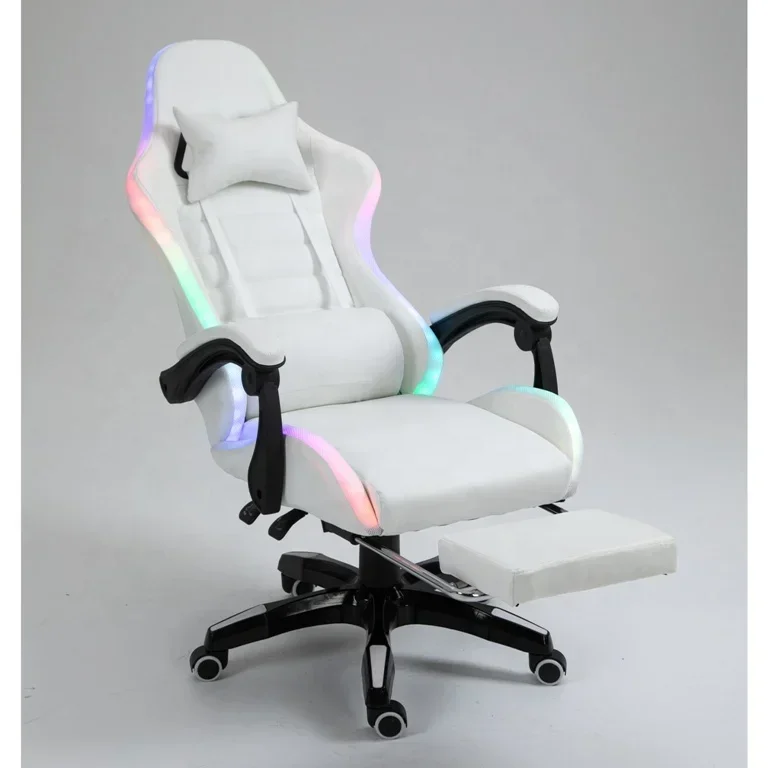 BBCheap DDP Full White PU Leat - Rgb Gaming Chair recension och pris