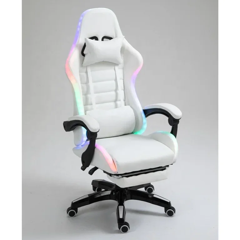 BBCheap DDP Full White PU Leat - Rgb Gaming Chair recension och pris