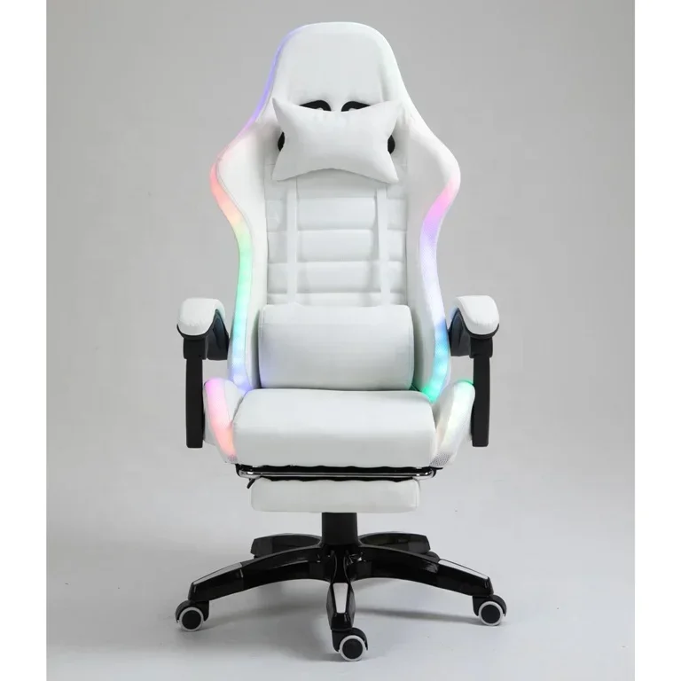 BBCheap DDP Full White PU Leat - Rgb Gaming Chair recension och pris