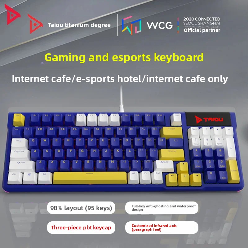 Taidú K950 Wired Keyboard 95Ke - Esports Gaming Cafe recension och pris
